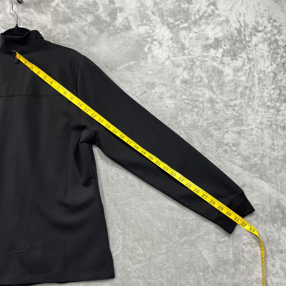 Mandala Scrub Jacket Women Size M Black Equa-Tek Full Zip Mock Neck Pockets - Picture 11 of 14